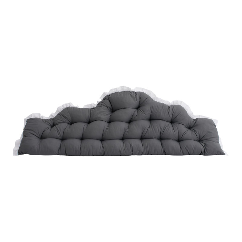 Upholstered Headboard Pillow, Dark Grey