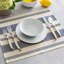 Ensemble de 4 napperons à rayures bleues et crème French Home