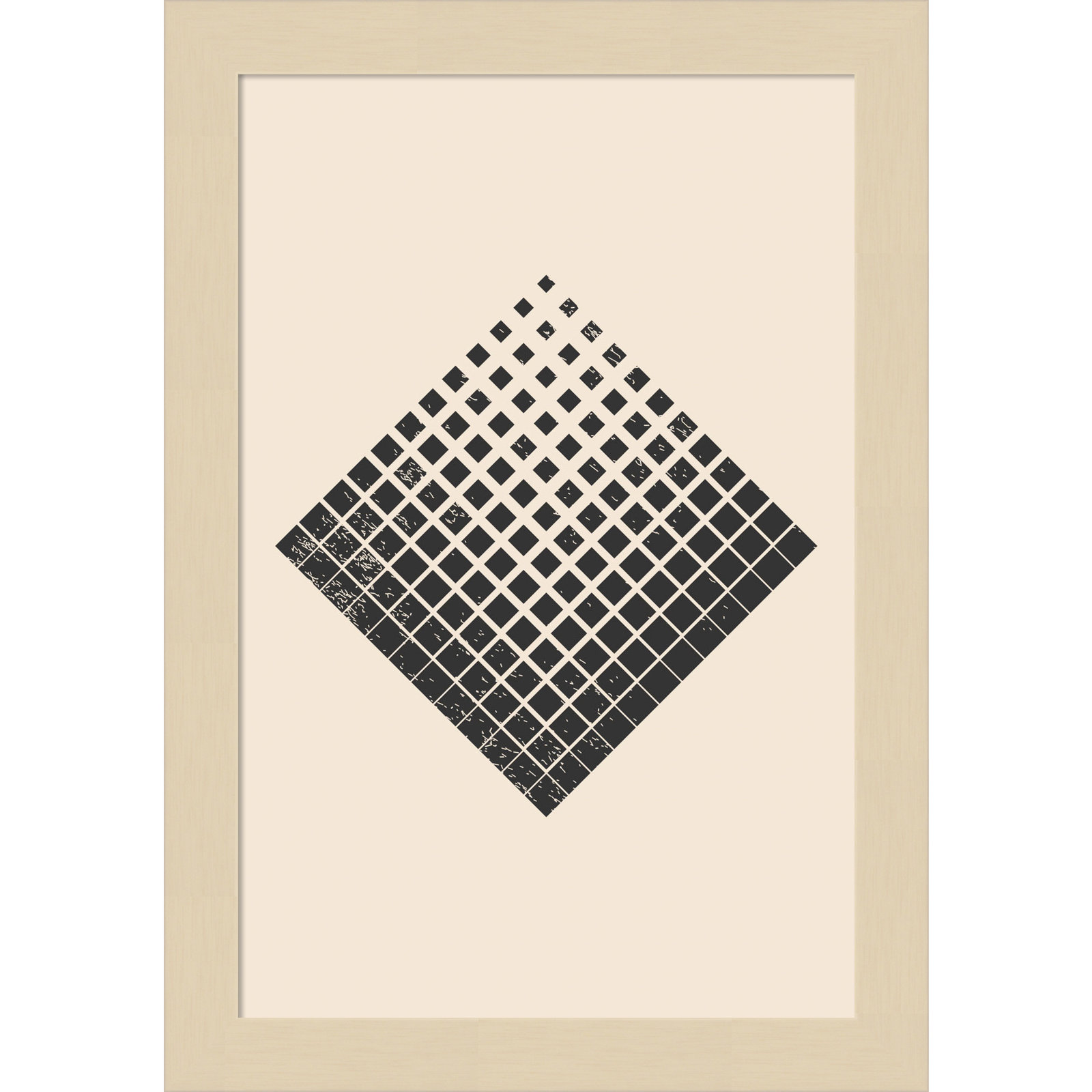 Minimal Halftone Shapes No. 3 Print, 13" H x 9" W x 1" D, Brown