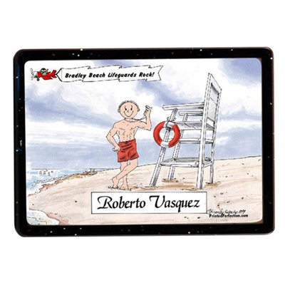 Personalized Lifeguard - Male Acrylic Magnet - Great Gift!