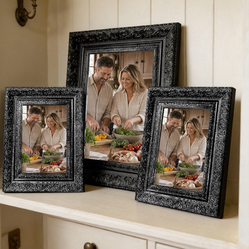Cadre photo noir 3 pièces 11 po x 14 po avec finition Home, Noir, 3, L 11 po x H 14 po
