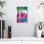 «Colorful Cleveland Skyline», reproduction sur toile-1403074687