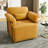 Upholstered Swivel Barrel Chair-567675410