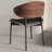 Black Solid back side Chair(Set of 2)