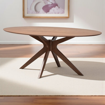 Daved Oval Solid Wood Base Dining Table