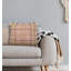 Housse de coussin Henke rose/jaune à carreaux contemporains 100 % coton