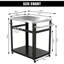 Table de préparation pour barbecue 30 po x 20 po avec chariot en acier inoxydable avec plateau en acier inoxydable, station de préparation à roulettes robuste avec crochets et roulettes pour gril, plaque chauffante et four à pizza