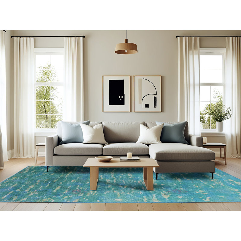 Abstract Indoor Rug, Rectangle 6' x 9'