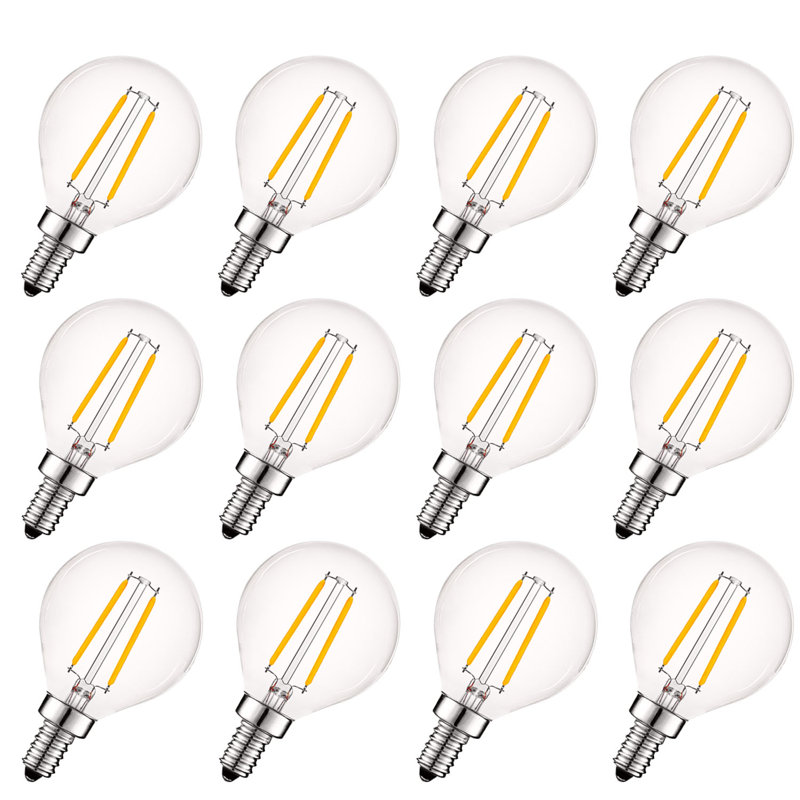 4 W (équivalent à 40 W), ampoule DEL G16,5 à intensité variable, culot E12 / candélabre, 2700