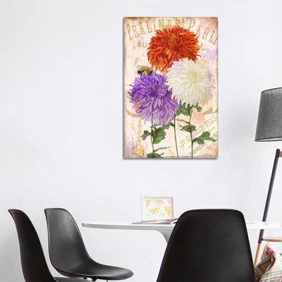 Chrysanthemums 1 Piece Wrapped Canvas Wall Art