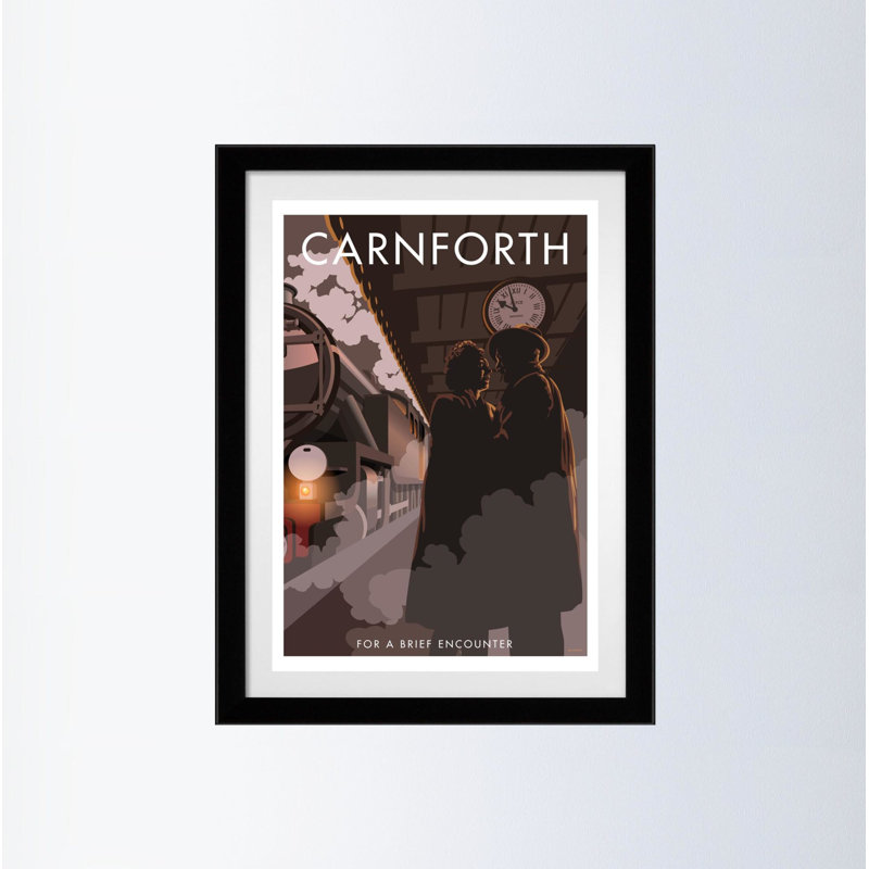 Carnforth by Stephen Millership - Print, 43.5cm H x 33.5cm W x 2.2cm D, Black