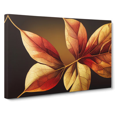 Showstopping Autumn Leaf - Wrapped Canvas