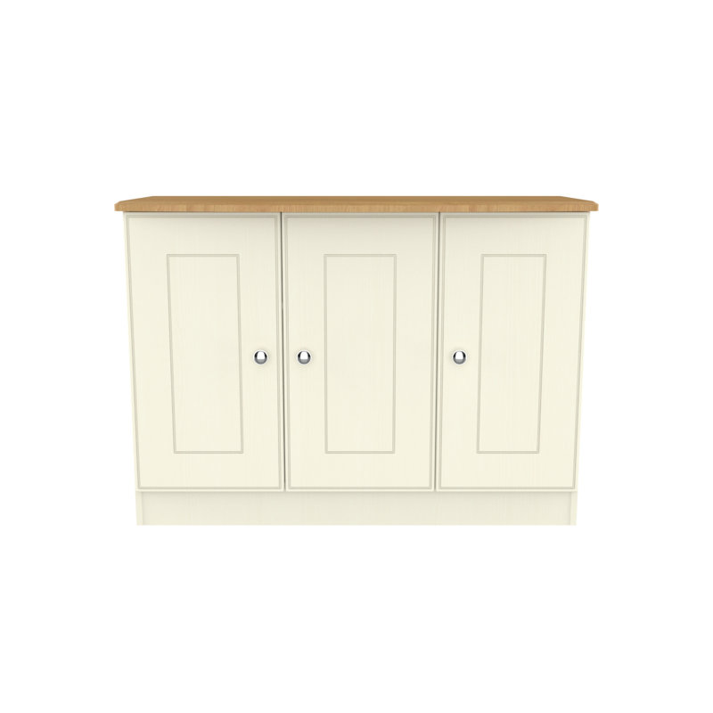 Fully Assembled McVille 79 Cm Wide Sideboard, Cream/Oak