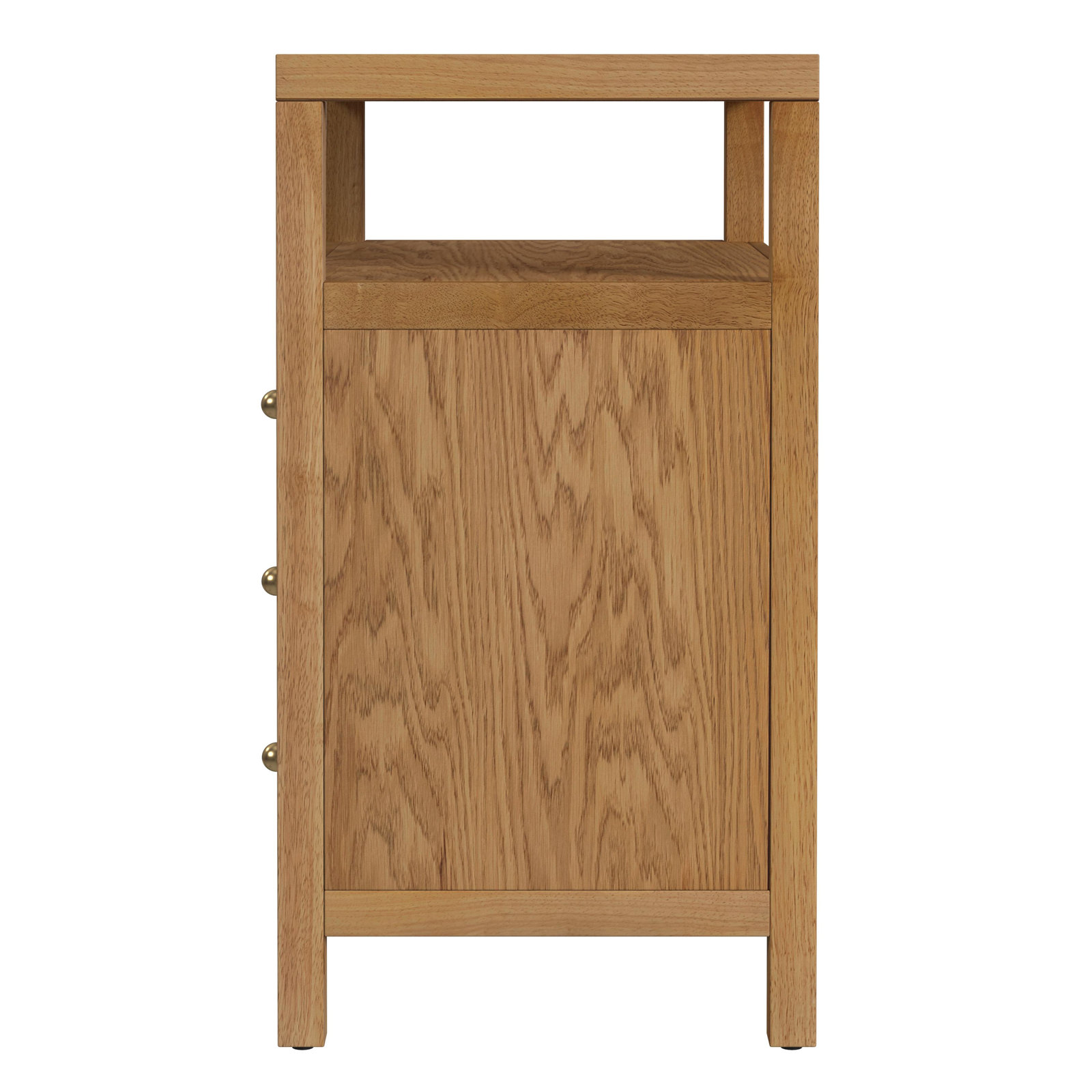 Celine 3-Drawer Acacia Nightstand, Natural