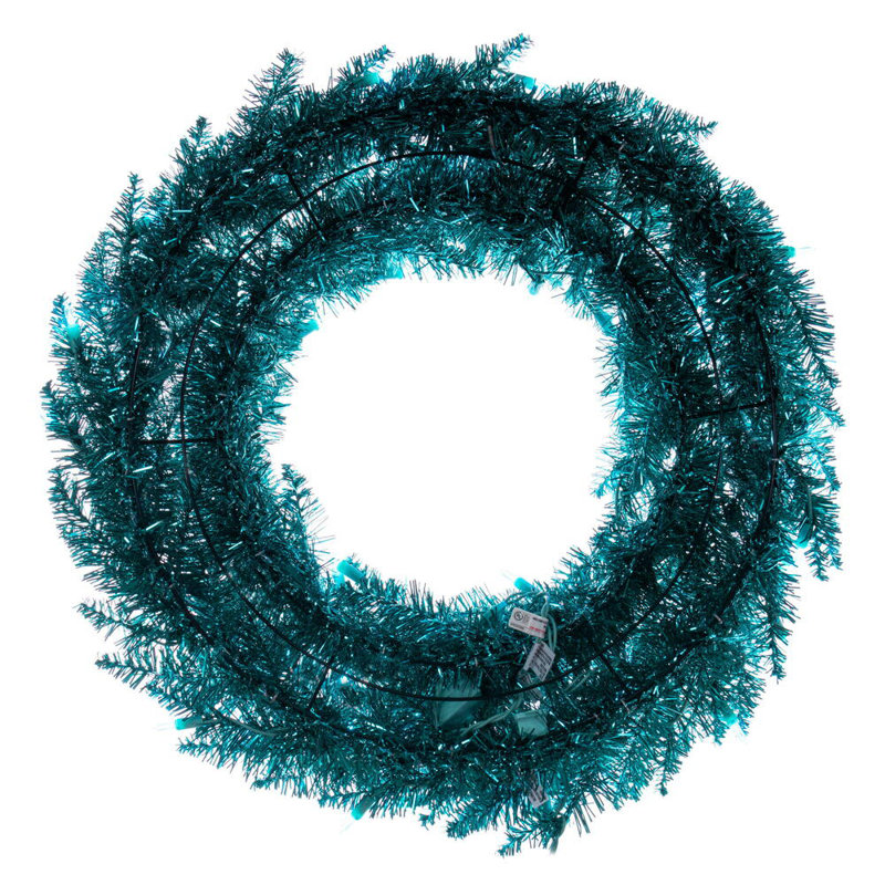 Couronne de sapin artificielle non éclairée Astoria Grand Tinsel, H 30 po x l 30 po, Doré