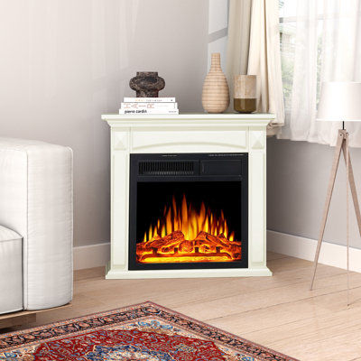 Freestanding Electric Fireplace With Remote Control.