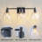 3-light Vanity Light With Hammered Glass Shades-184287393