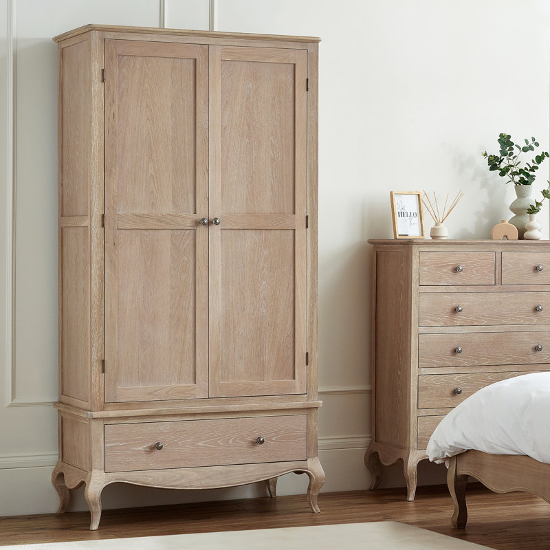 Satilla 2 Door Wardrobe, Limed Oak