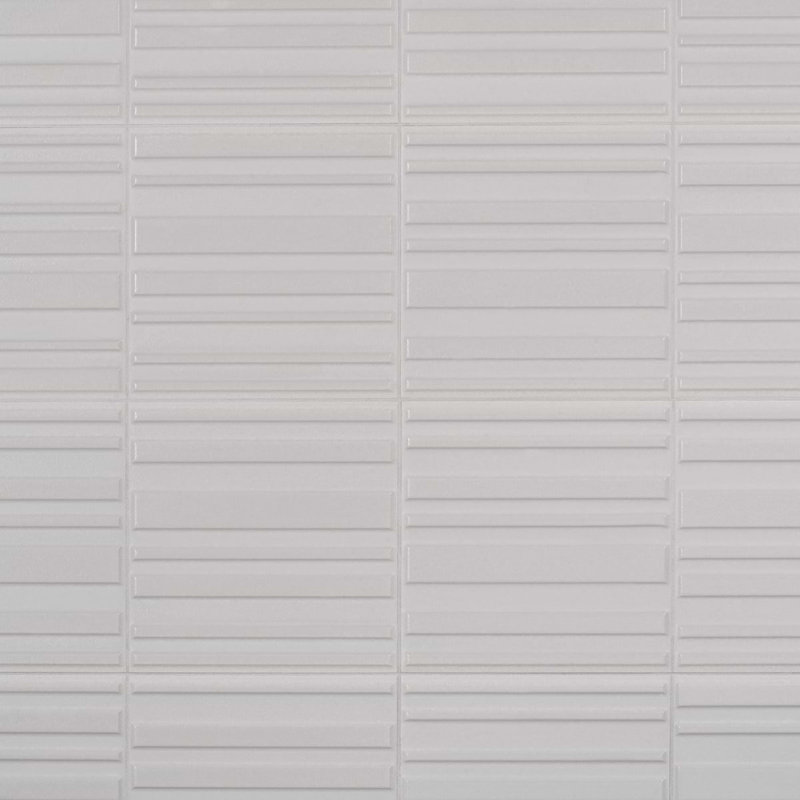 Sydney 8x16 3D Mixed Finish Ceramic Tile, Silver