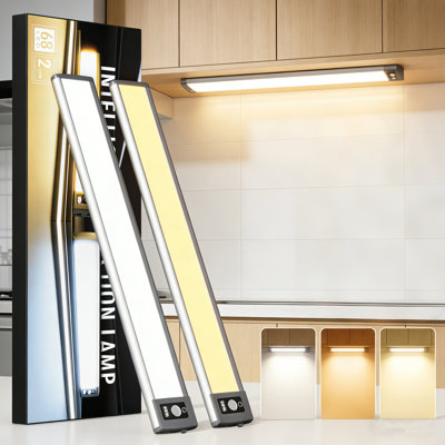 Lepotec Under Cabinet Lights - LED Wireless Touch Control, Rechargeable Battery Indicatornight Light for Kitchen & Hallway