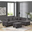 Canapé modulaire inclinable moderne en bois gris-1465259363