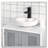 Modern Under Sink Cabinet with 2 Doors Pedestal Under Sink Bathroom Cupboard Bathroom Vanity Cabinet with Adjustable Shelves-1395604742