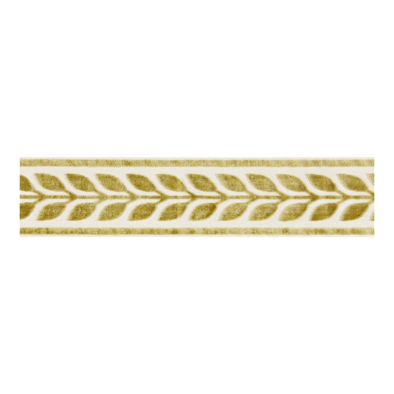 Oriana Vigne Velvet Tape Fabric, Vert