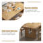 Table de conférence 110,24 "en bois massif minimaliste moderne au fini naturel-669644878