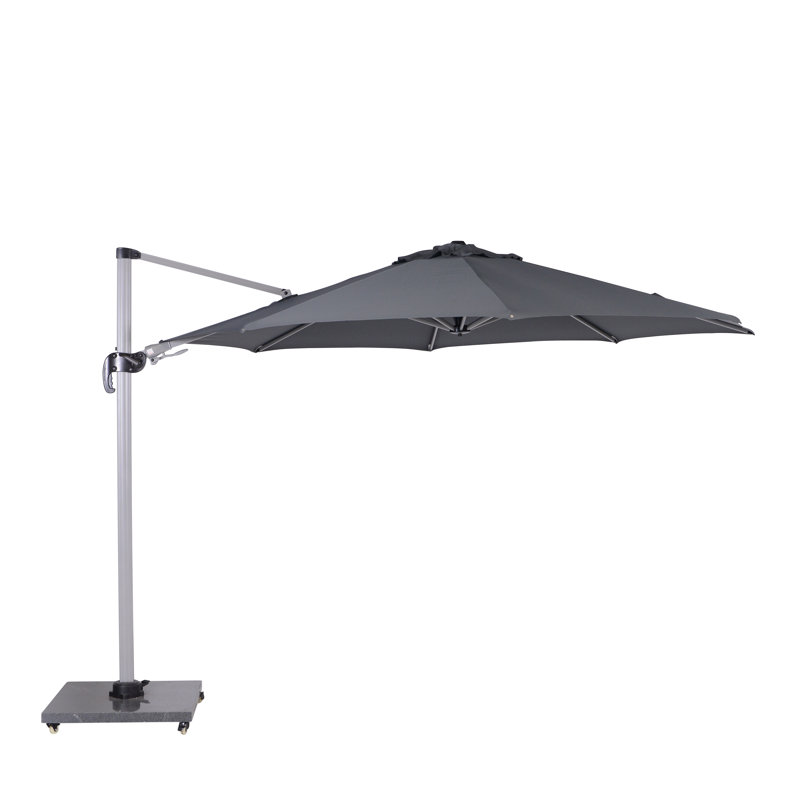Iris 355cm Cantilever Parasol, Royal Grey, Dark Grey