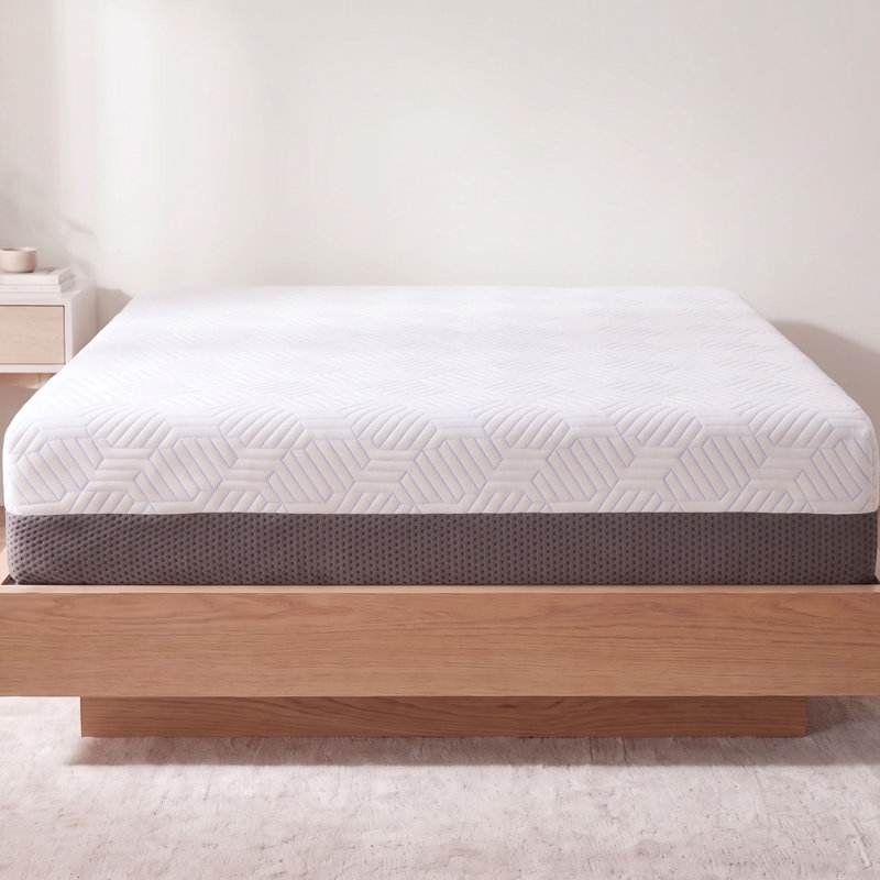 Matelas en mousse viscoélastique gélifiée mi-ferme Akeley, 10", Simple extra long