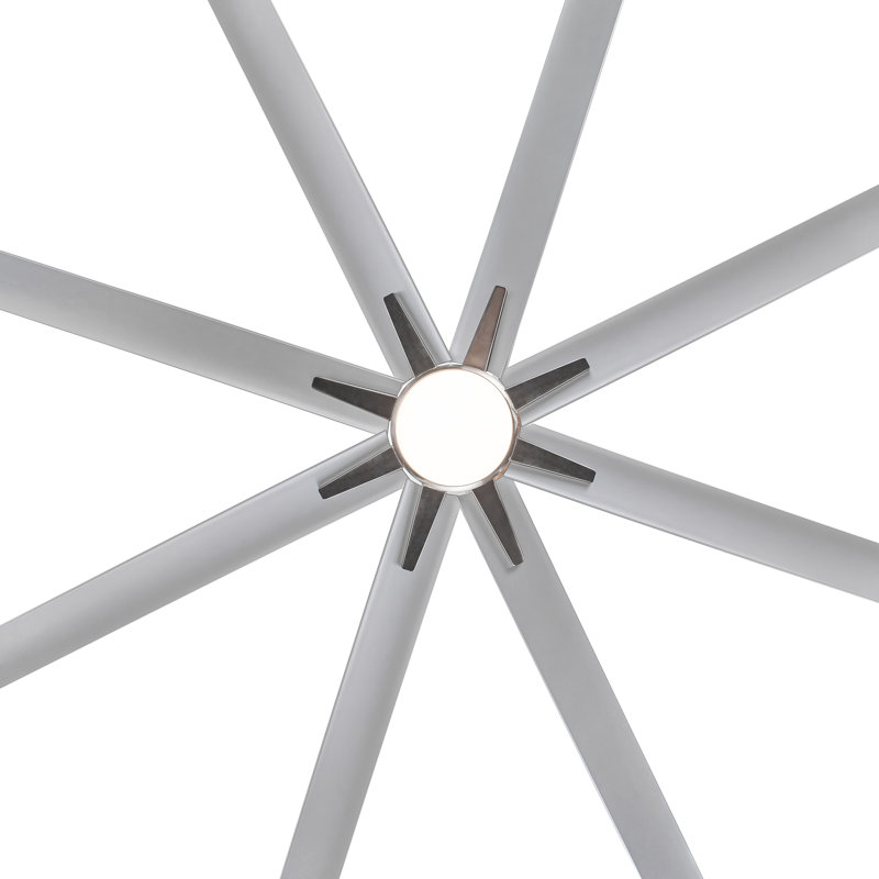 Ventilateur de plafond intelligent surdimensionné de 72 po avec lumière DEL, télécommande et travail avec l'application Tuya