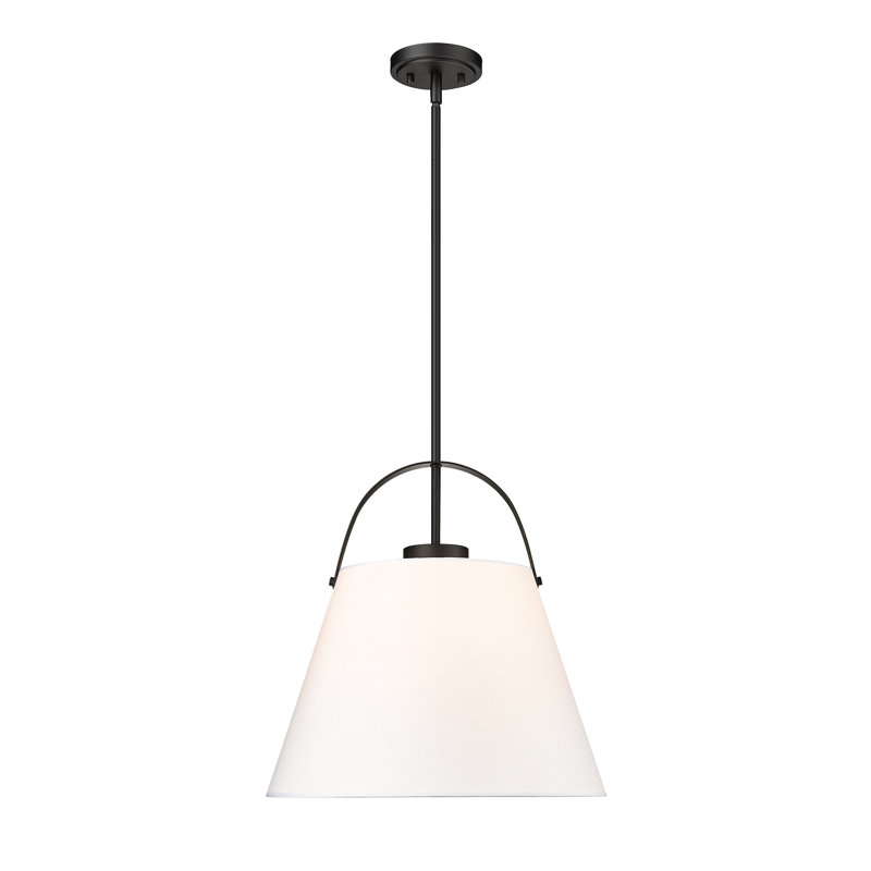 Luminaire suspendu 1 lumière Lupi, Noir mat, H 99 po x l 18 po x P 18 po