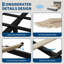 Structure de lit double pleine grandeur avec tête de lit - 2 tiroirs de rangement - éclairage à DEL - tête de lit double douce Fuzzy - prise de charge et port USB - sans bruit - gris clair moderne et planche de bois originale