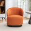 Fauteuil demi-tonneau pivotant en velours Stith-91860009