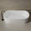 Baignoire de trempage autoportante blanche à surface solide 67 "x 29,5" avec trop-plein et bonde escamotable pour salle de bain MonBlari-120904046