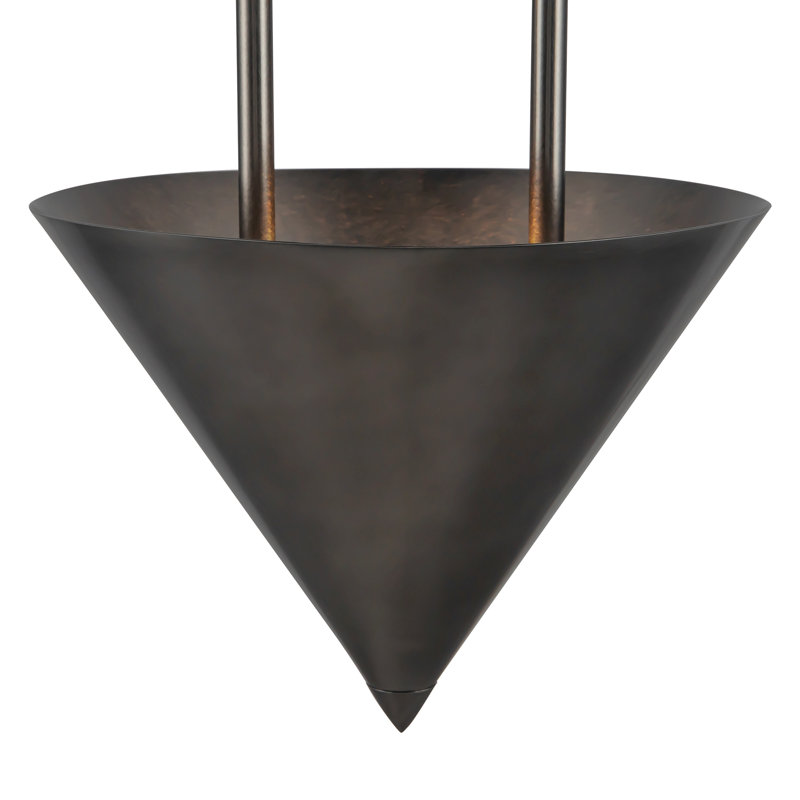 Versus 10-in Brass Pendant, Silver, 10