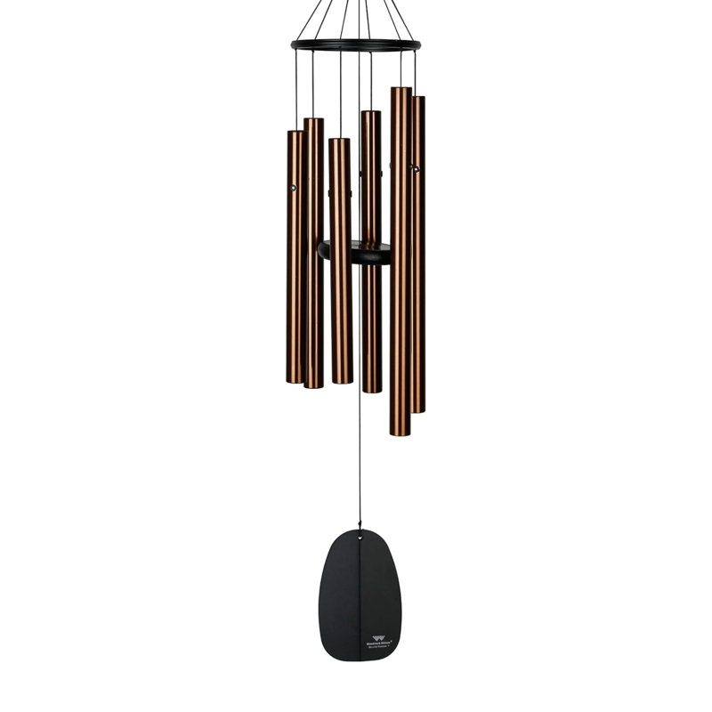 Aluminum Religious & Spiritual Wind Chime, 32" H x 6" W x 6" D, Bronze/Black