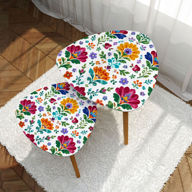 Ensemble de 2 tables basses gigognes Triangle