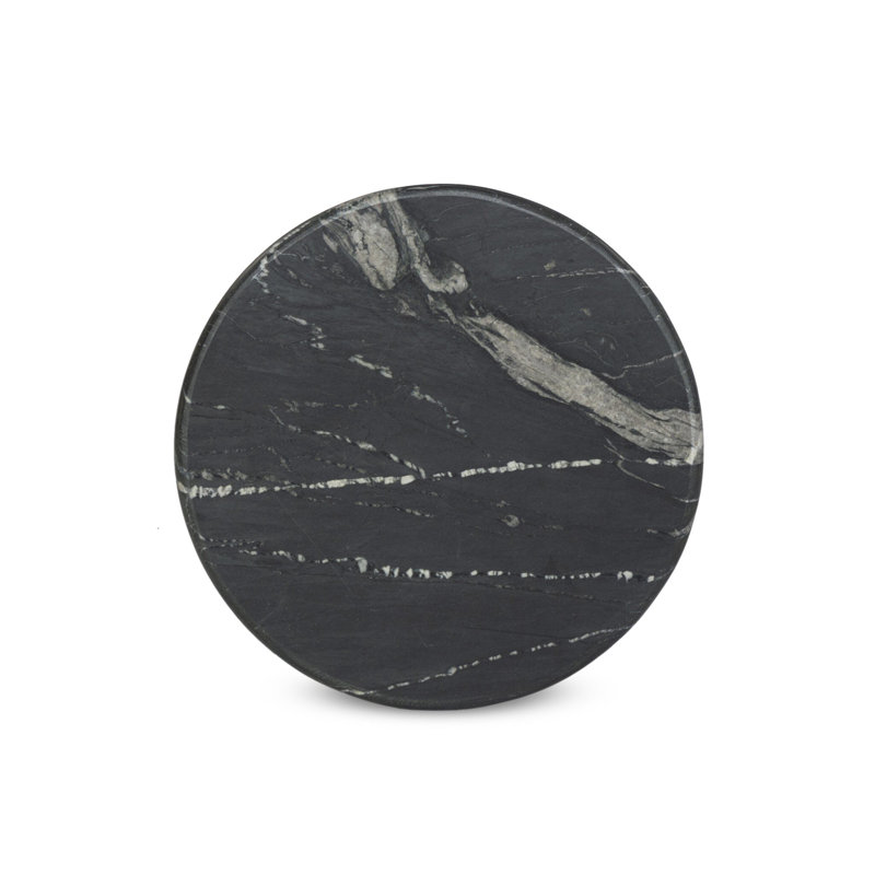 Reeves Marble End Table, Black