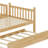 Rubber Wood Bunkbed With Trundle And Ladder,Convertible Into Two Beds-1911151982
