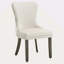 Chaise de salle à manger rembourrée en velours avec pieds cloutés en bois massif, collection Contemporary Nikki