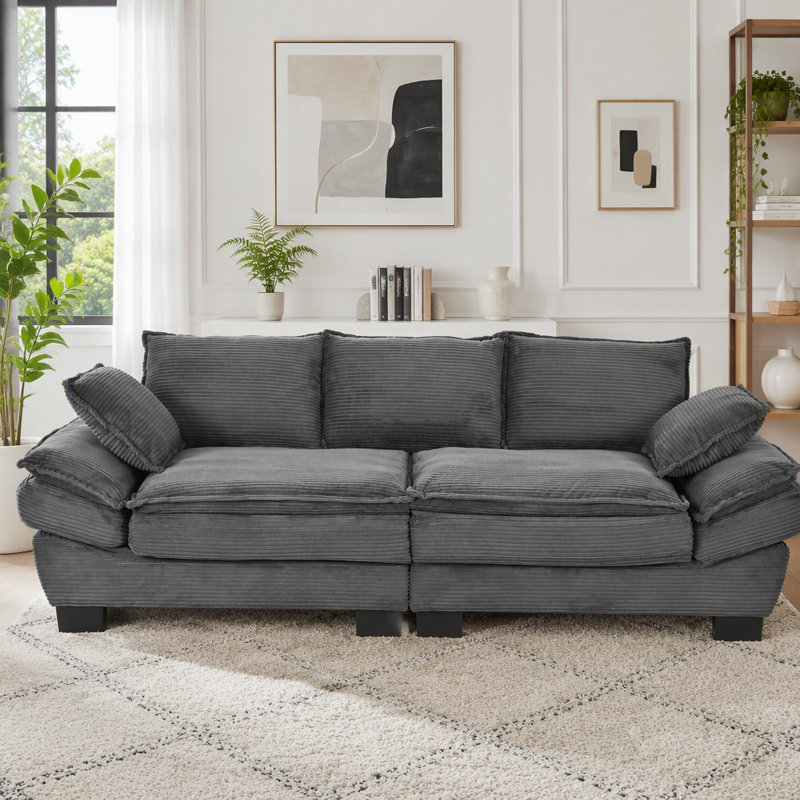 Canapé 85,4 po, Gris