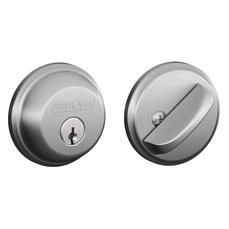 Single Cylinder Deadbolt, Satin Chrome