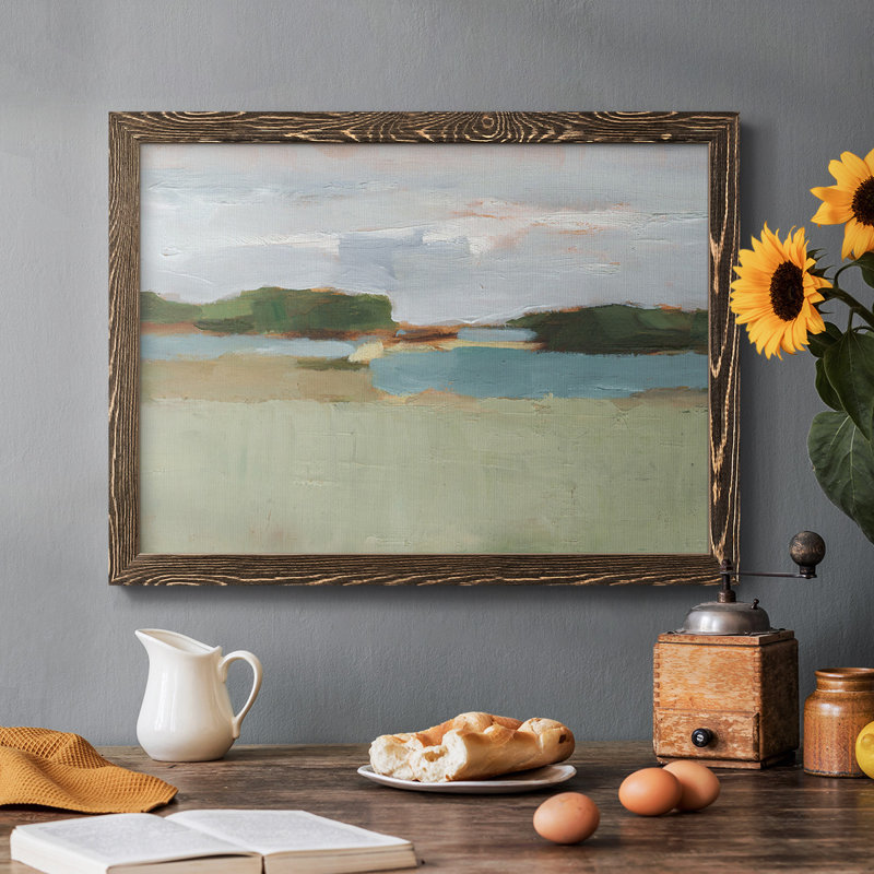 High Noon Vista Study I, reproduction d'art sur toile, Cadre noyer, H 22 po x l 32 po x P 1,5 po