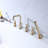 3 Handle Roman Tub Faucet with Hand Shower and Diverter