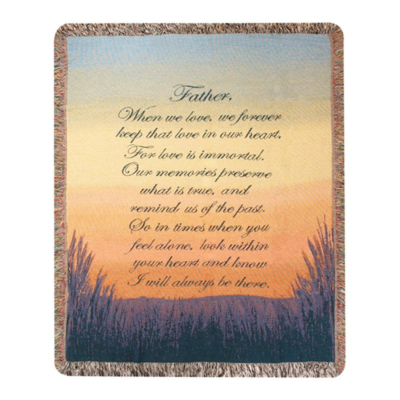 Manual Woodworkers Weavers Forever A Father Tapestry Throw 50 x 60 Inch 100 Percent Cotton Woven Heirloom Quality Multicolor