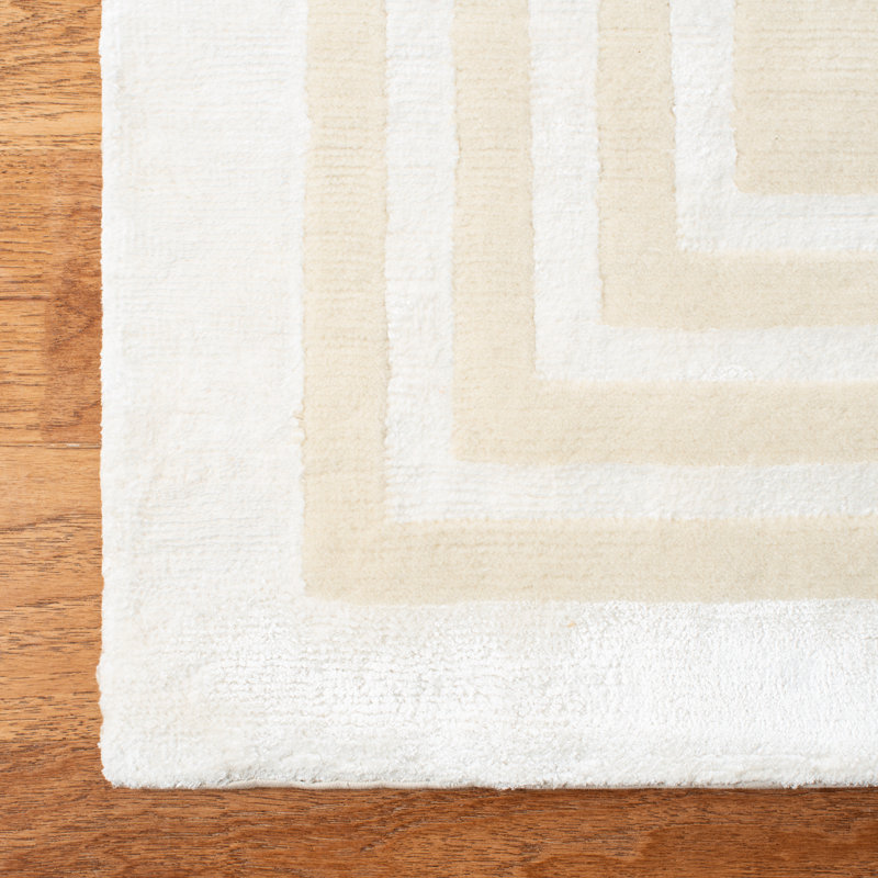 Ralph Lauren Ellington Border Wool, Viscose Geometric Rug, Rectangle 8' x 10'