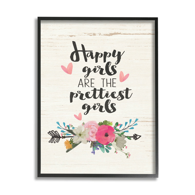 Belles filles heureuses, Giclée encadrée noir minuit, L 24 po x H 30 po