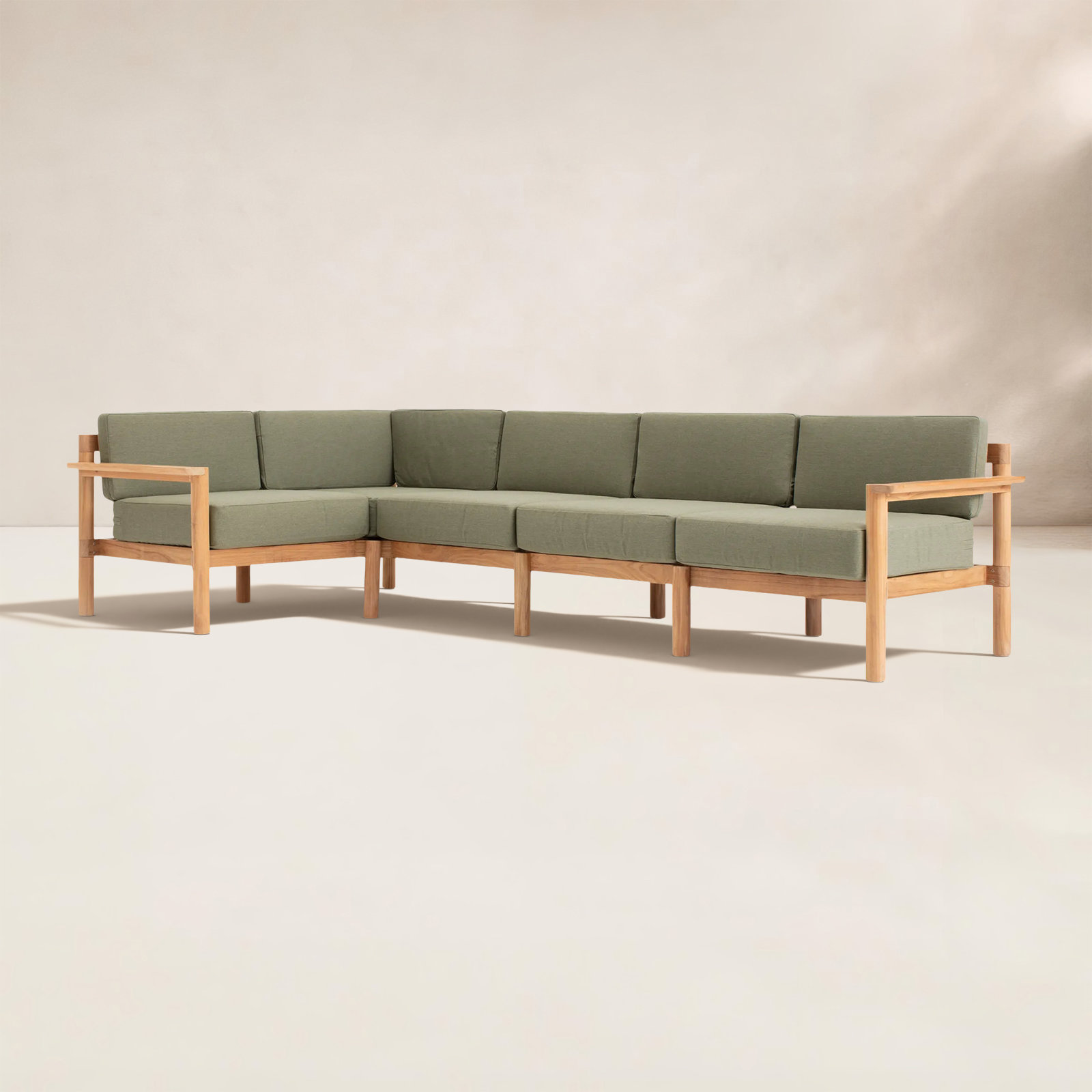 Haven 114" Sunbrella® Patio Sectional, Sunbrella Leaf