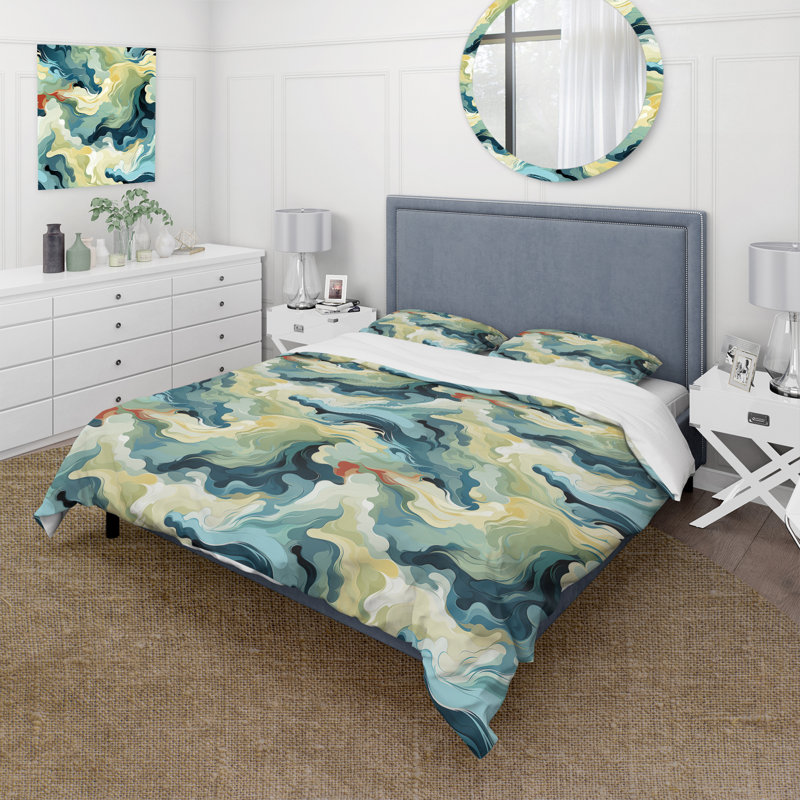 Ensemble de housse de couette camouflage Josie, Housse de couette pour grand lit et 2 taies décor